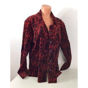 Tog Shop Red Velvet Jacket Womens Large New